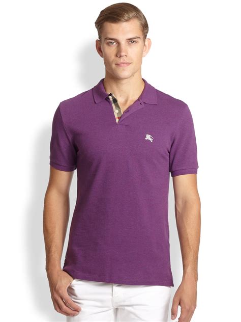 purple burberry mens polo|burberry men's polo outlet.